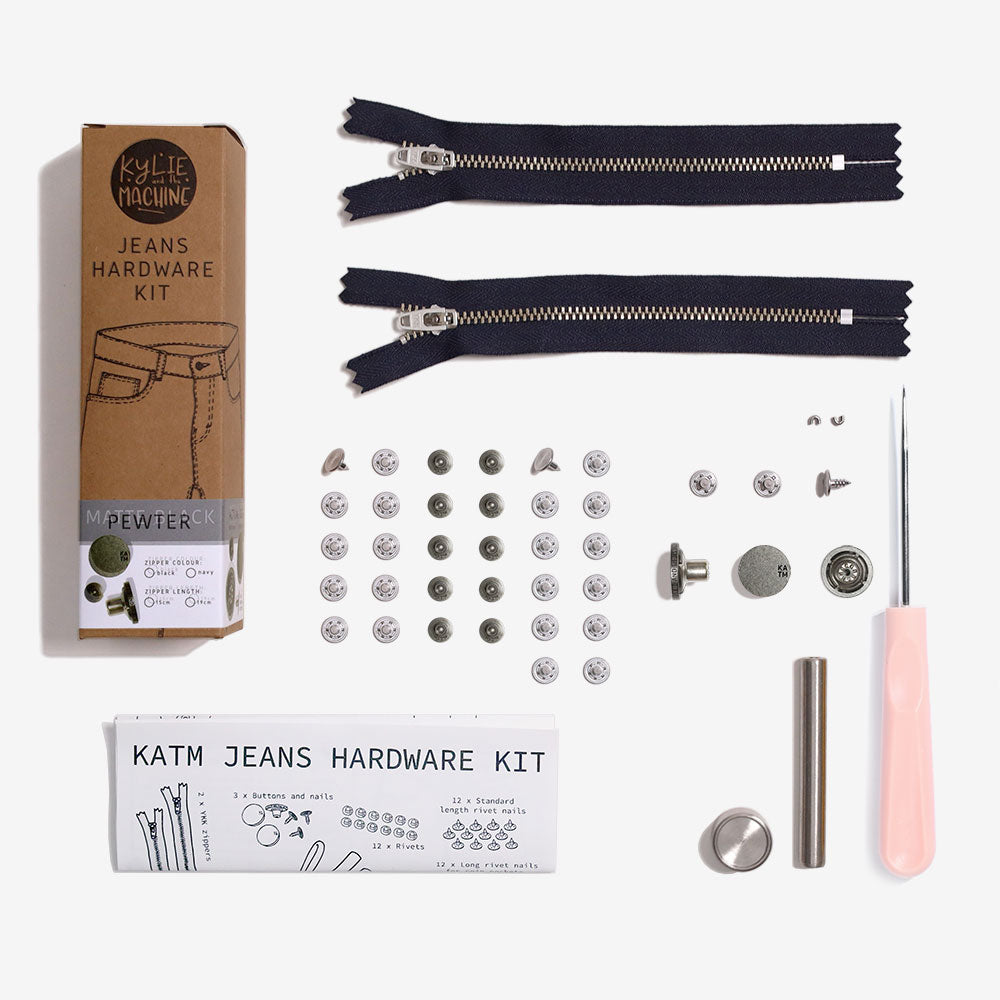 KATM Jeans Hardware Kit - Pewter