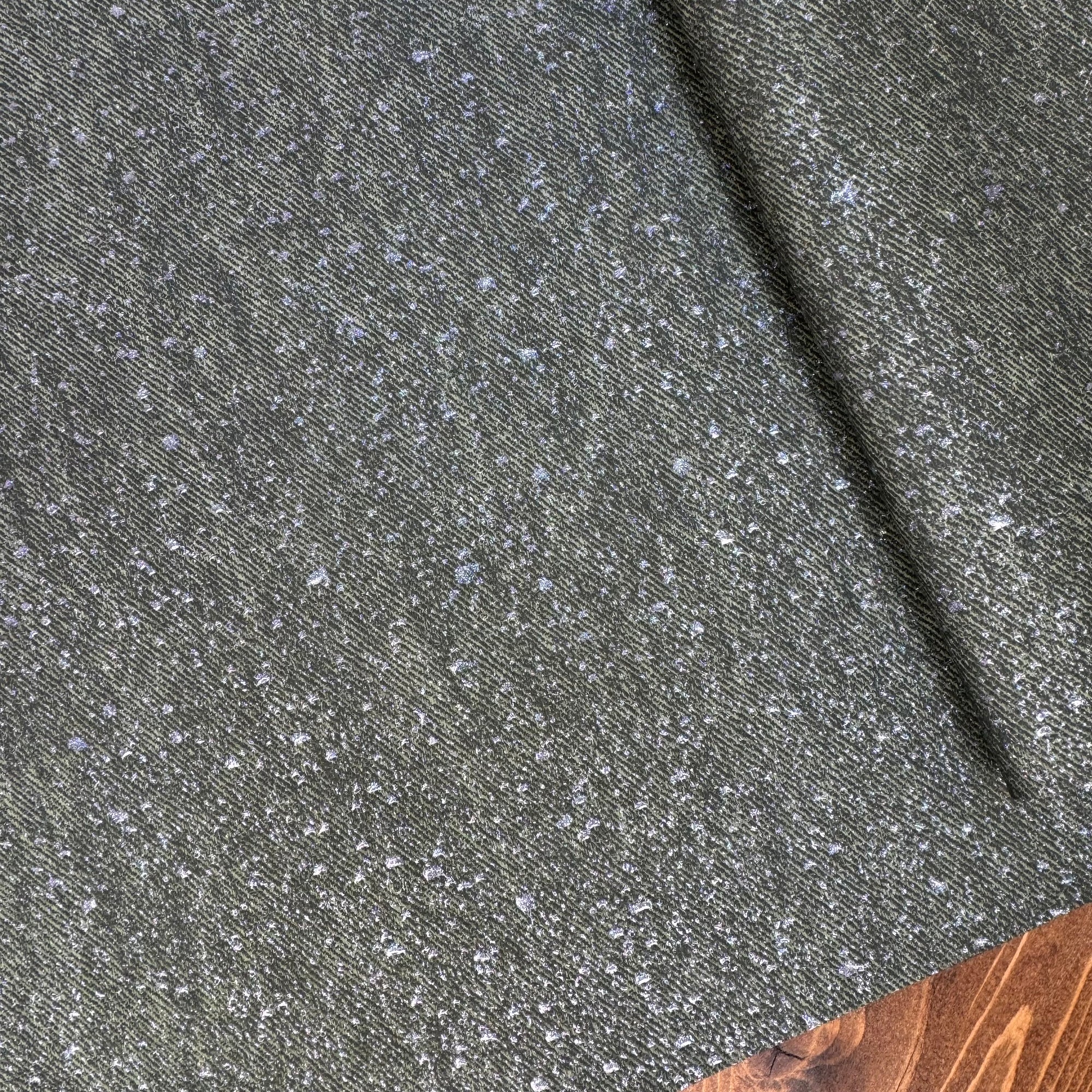 Glacial Luster Denim Vinyl Basil 18"x 53" - SOLD PER ROLL