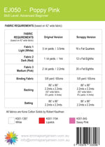 Poppy Pink Quilt Pattern