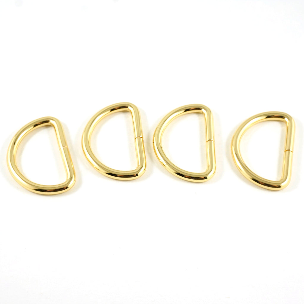 D-rings: 1 1/4" Gold - 4 Pack