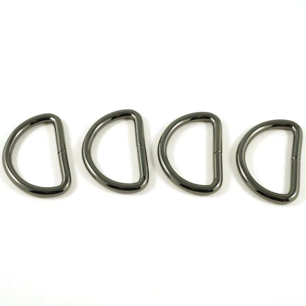 D-rings: 1 1/4" Gunmetal - 4 Pack
