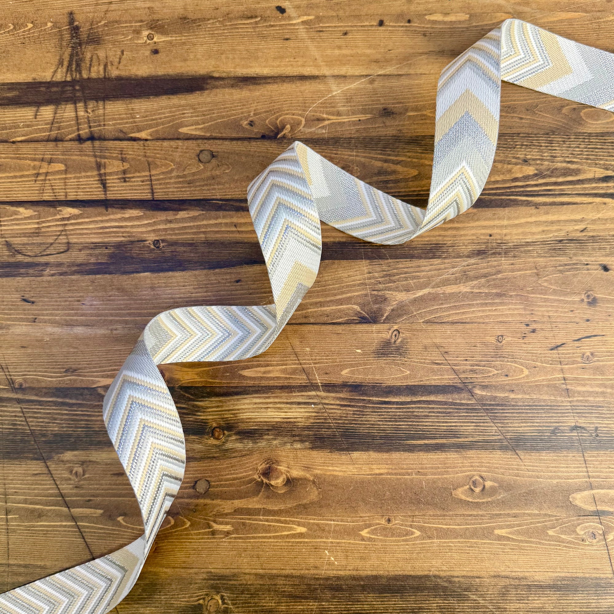 Fifty Shades of Yay! 1 1/2" wide Silver Fox - PER QUARTER METRE