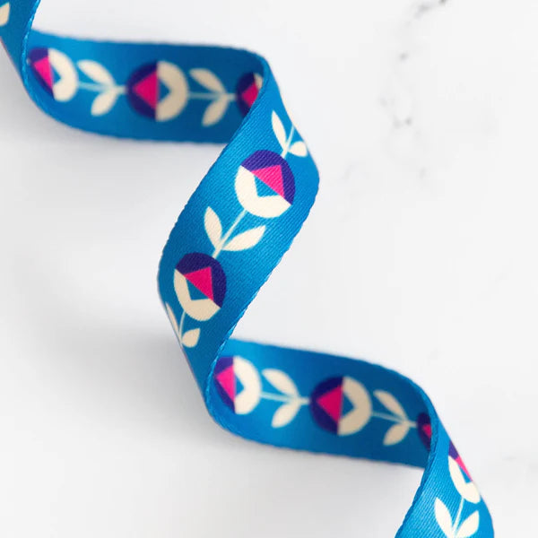 Flower Chain Webbing - 1" - Sarah Watts - PER QUARTER METRE / 10" CUT