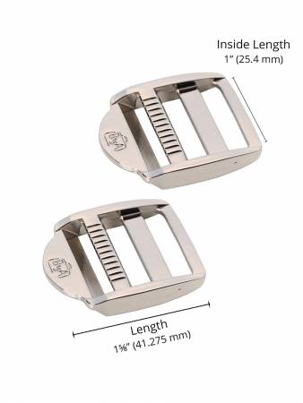 1in Strap Adjuster Nickel - Set of Two