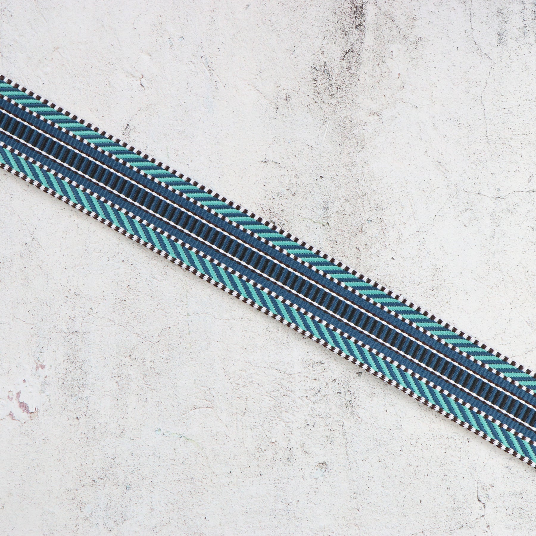 1- 1/2" Railroad Track Blues Webbing - PER QUARTER METRE