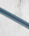 1- 1/2" Railroad Track Blues Webbing - PER QUARTER METRE