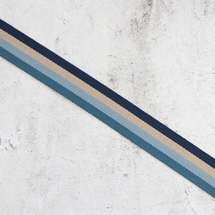 1- 1/2" Striped Coastal Webbing - PER QUARTER METRE