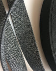 Glitter Webbing Black - PER QUARTER METRE