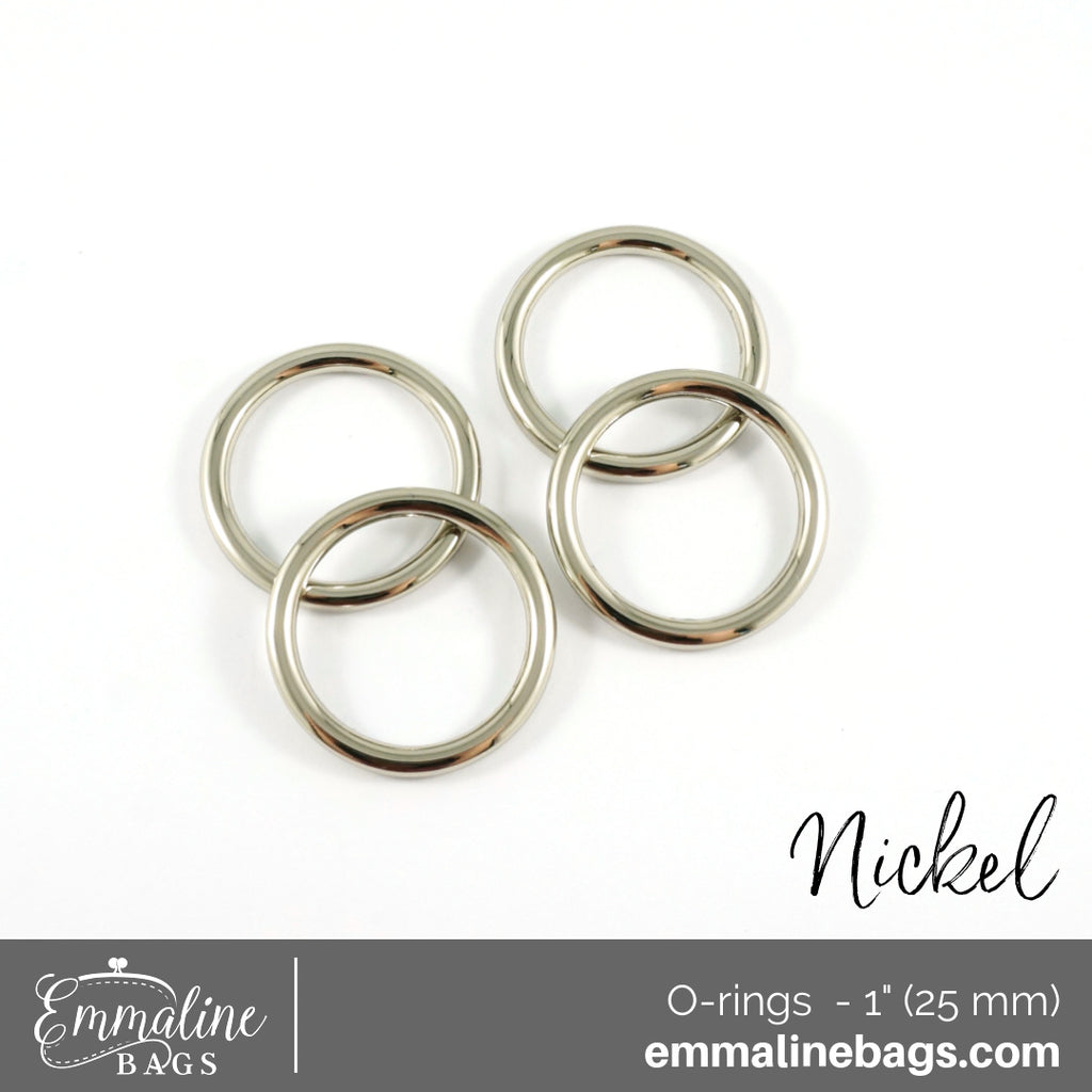 O-Rings: 25 mm (1") x 3.5 mm in thickness - Nickel