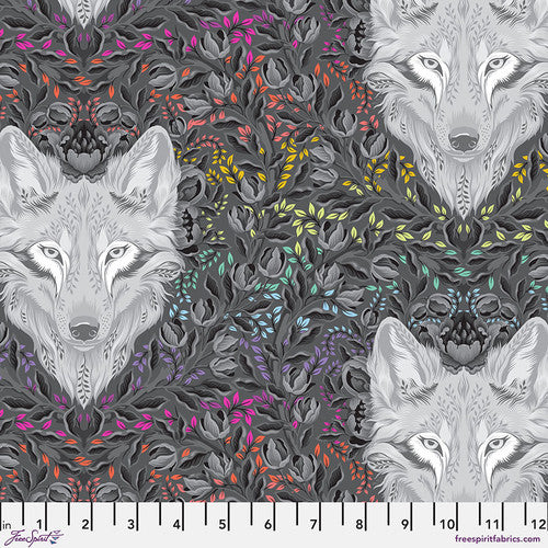 Wolf of Pink Street Graywork fabric Tula Pink