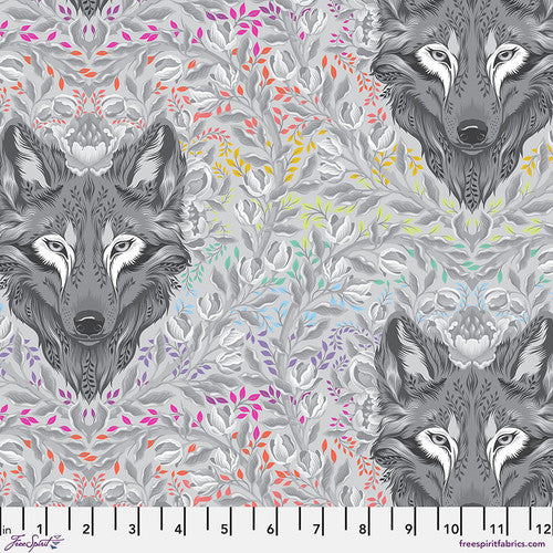 Wolf of Pink Street Graywork fabric Tula Pink