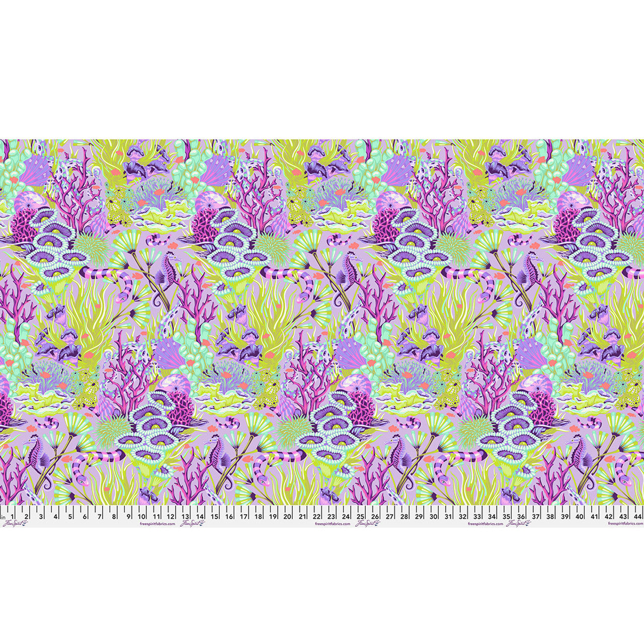 PRE ORDER APRIL 2026 - Floral Reef Reef What You Sew Ultraviolet - Tula Pink -  PER QUARTER METRE / 10" CUT