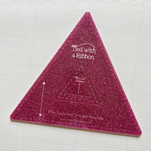 8.5/3in Combo EQ Triangle Template - Pink Glitter