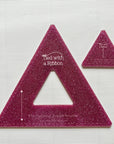 8.5/3in Combo EQ Triangle Template - Pink Glitter