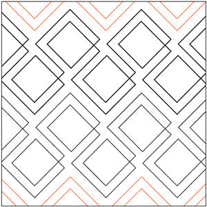 Diagonal Plaid Pantograph Pattern, 7.25" Wide x 144" Long