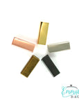 Rectangular Strap End Caps Iridescent Rainbow (1" wide) (4 Pack)