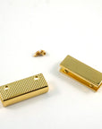 Rectangular Strap End Caps Gold (1" wide) (4 Pack)