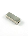Rectangular Strap End Caps Nickel (1" wide) (4 Pack)