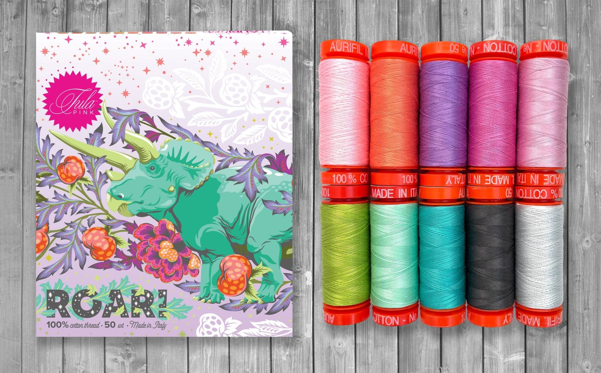 Roar! Thread Collection by Tula Pink & Aurifil Thread