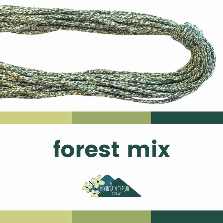3 / 16" Rope - 10 yards (9.1m) - Forest Mix - The Mountain Thread Company