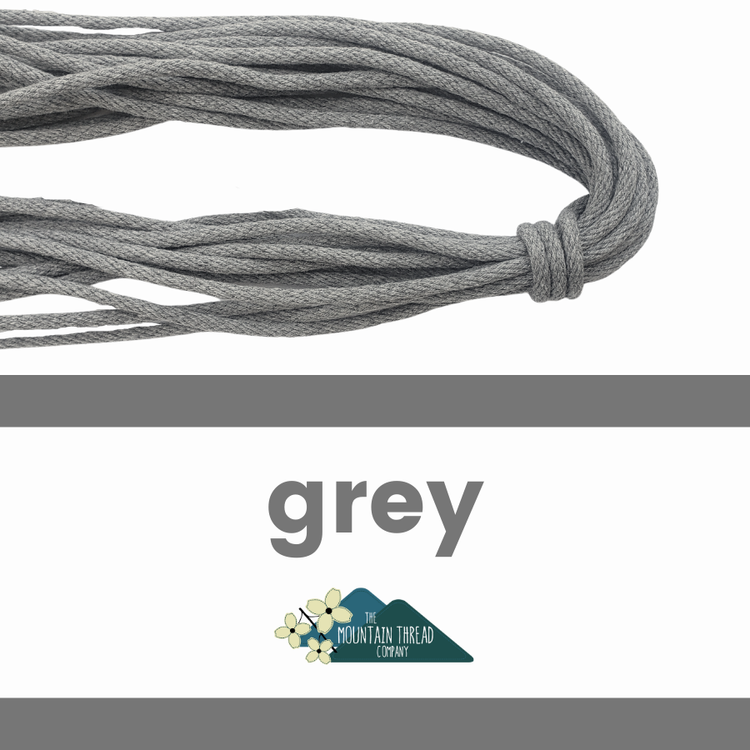 3 / 16" Rope - 10 yards (9.1m) - Grey - The Mountain Thread Company