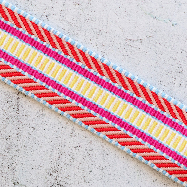 1- 1/2" Railroad Track Neon Webbing - PER QUARTER METRE