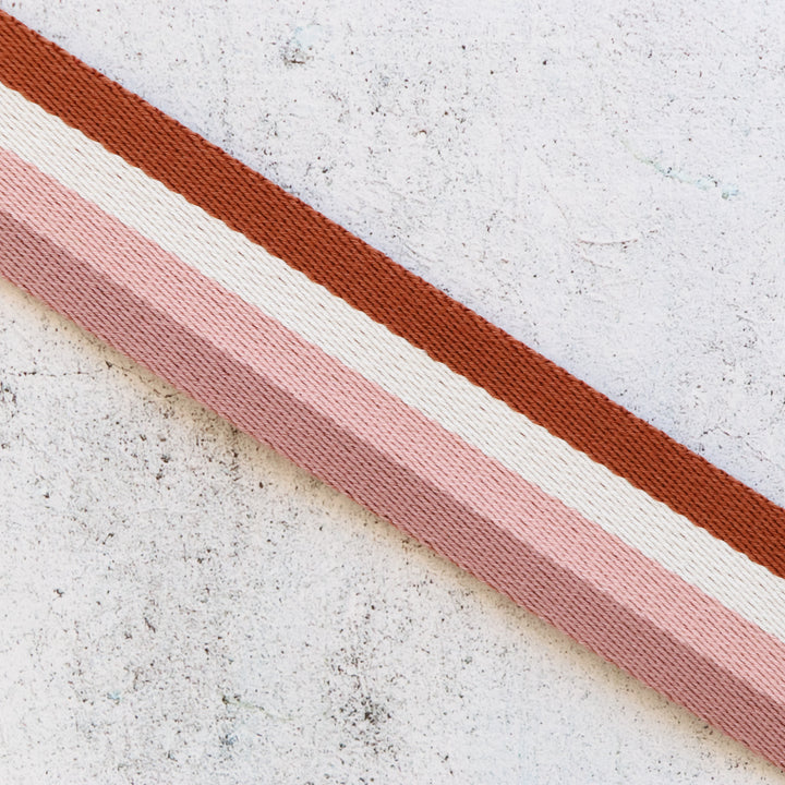 1- 1/2" Striped Neopolitan Webbing - PER QUARTER METRE
