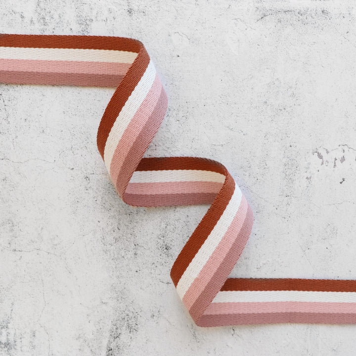 1- 1/2" Striped Neopolitan Webbing - PER QUARTER METRE