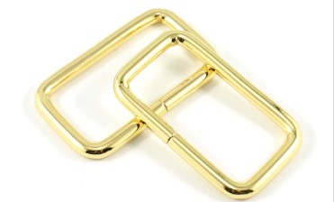 Rectangular Rings 1 1/2" (38 mm) x 1/2" (12 mm) x 3.75 mm Gold - 4 Pack