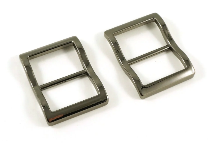 Wide Mouth Strap Sliders - (Extra Wide) For thicker straps (2 Pieces) - 3/4" (18mm) Gunmetal