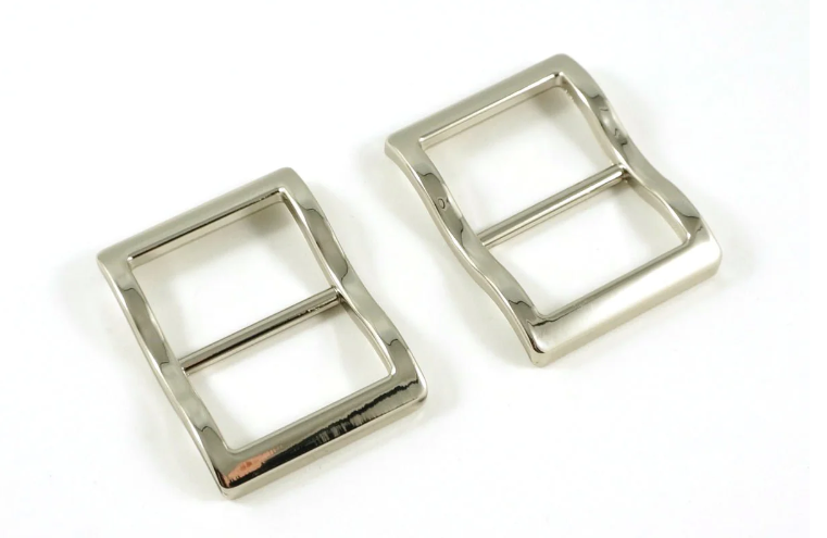 Wide Mouth Strap Sliders - (Extra Wide) For thicker straps (2 Pieces) - 3/4" (18mm) Nickel