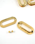 1" Oblong Screw Together Grommets Gold (4 Pack)