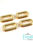 1" Oblong Screw Together Grommets Gold (4 Pack)