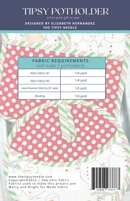 Quick Tipsy Pot Holder Pattern & Insul Bright Combo Pack