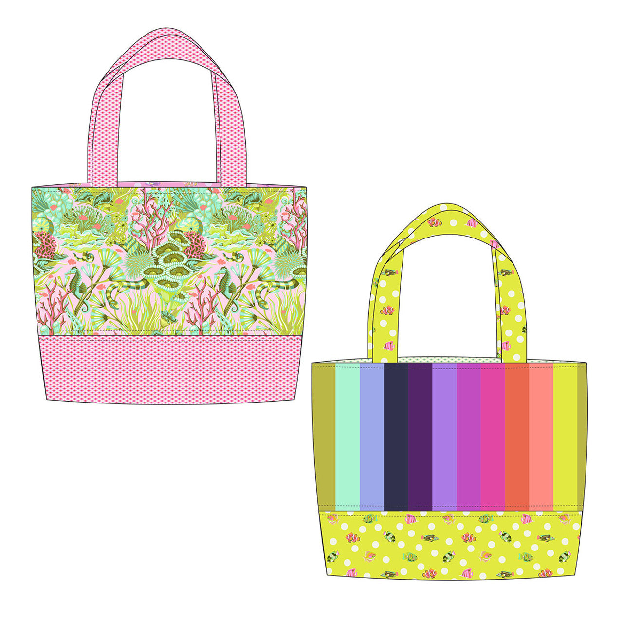 PRE ORDER APRIL 2026 - Floral Reef Reef What You Sew Coralline - Tula Pink -  PER QUARTER METRE / 10" CUT