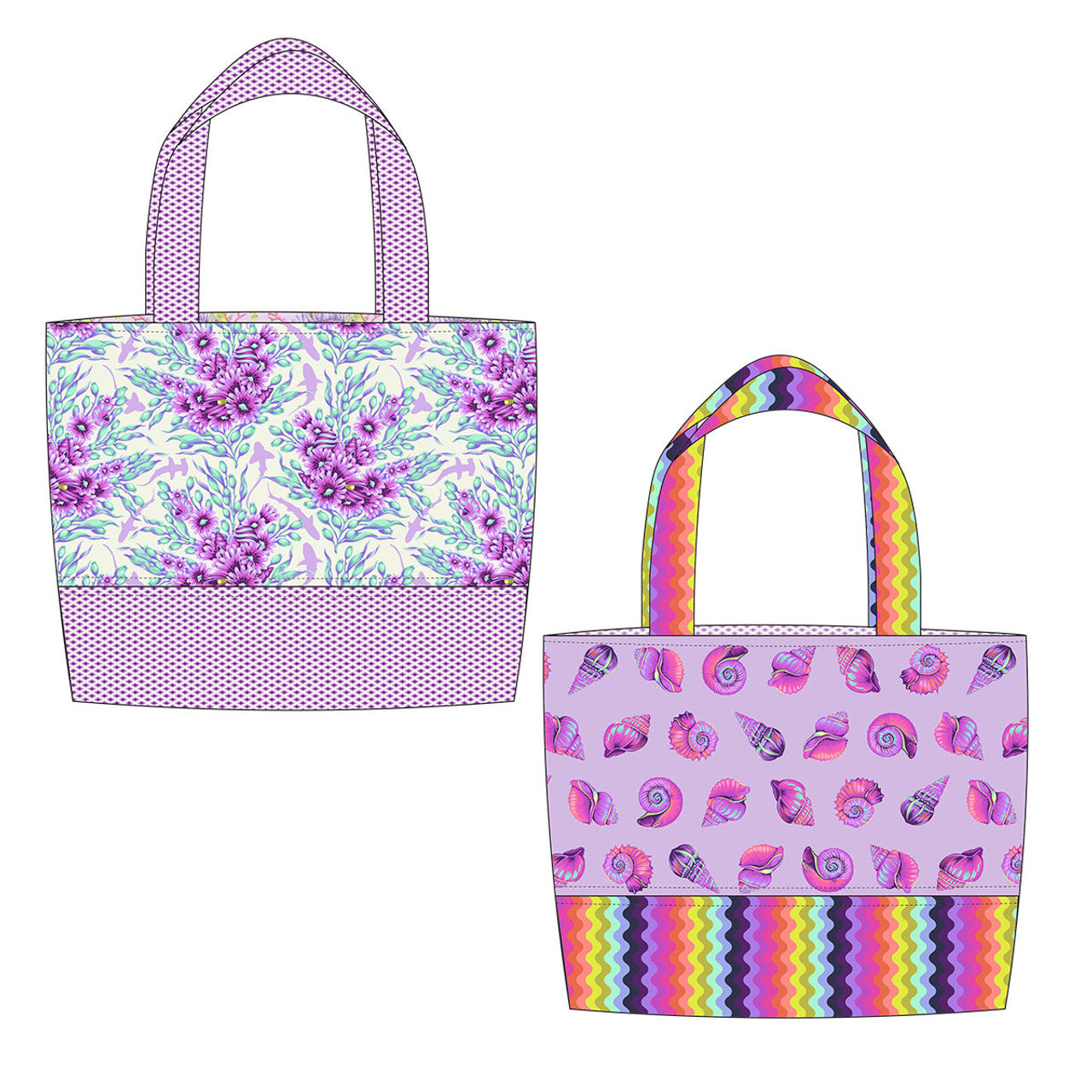 PRE ORDER APRIL 2026 - Floral Reef Reef What You Sew Ultraviolet - Tula Pink -  PER QUARTER METRE / 10" CUT