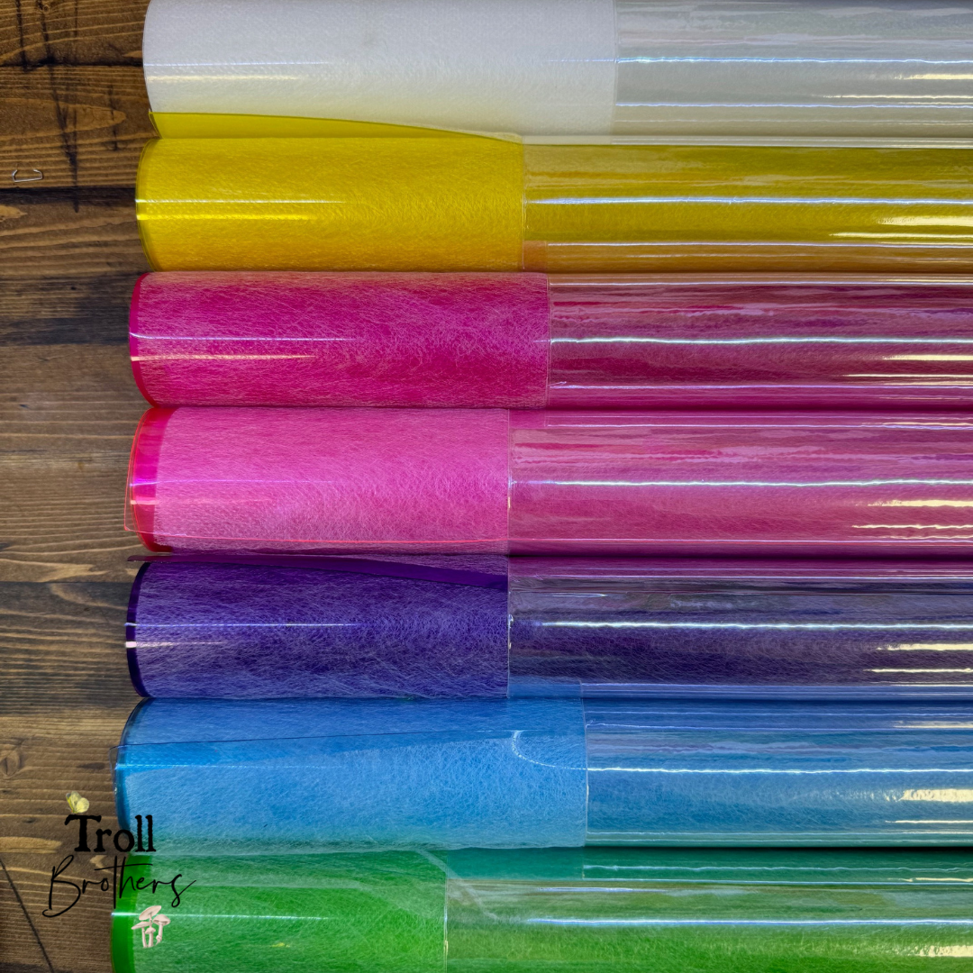 Transparent Jelly Vinyl Frost White 18"x 53" - SOLD PER ROLL