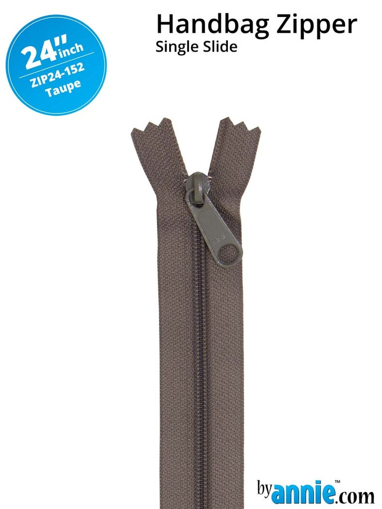 Handbag Zipper 24in Taupe