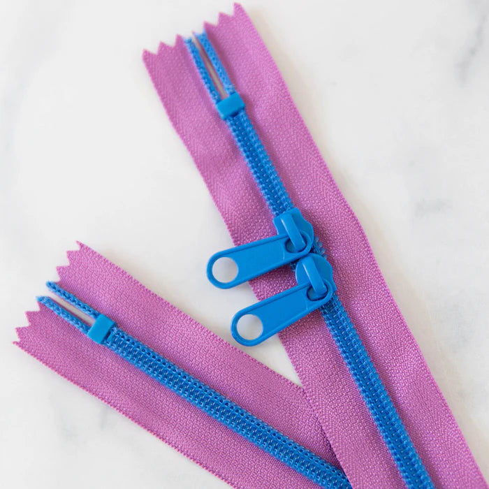 30" Zipper - Double Pull in Blueberry
