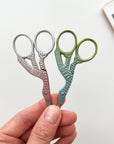 Embroidery stork scissors, small bird scissors: Pink shell