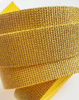Glitter Webbing Gold - PER QUARTER METRE