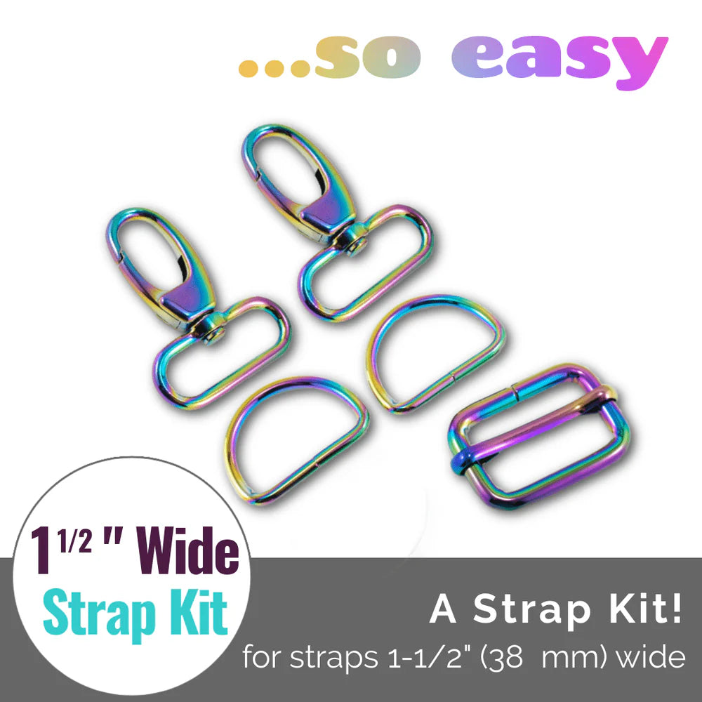 Hardware Kit - Strap Kit to fit a 1-1/2" (38 mm) Wide Strap - Gunmetal