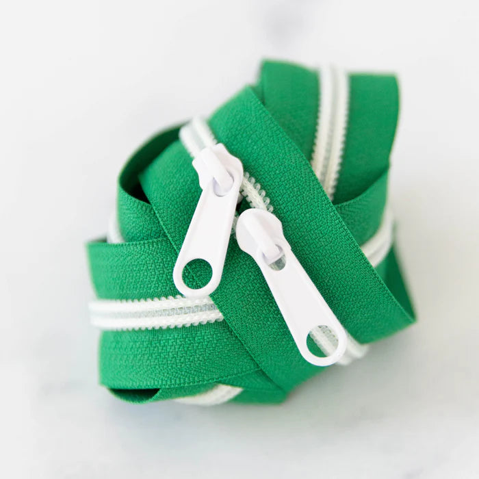 30" Zipper - Double Pull in Kelly