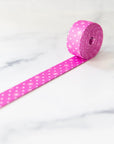 PRE ORDER NOVEMBER 2025 - Color Pop Webbing Dot Dot Bloom Berry 1" - KP Creates - PER QUARTER METRE