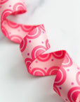 PRE ORDER NOVEMBER 2025 - Color Pop Webbing Sweet Scallops Pink 1 1/2" - KP Creates - PER QUARTER METRE