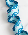 PRE ORDER NOVEMBER 2025 - Color Pop Webbing Sweet Scallops Blueberry 1 1/2" - KP Creates - PER QUARTER METRE