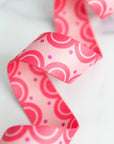 PRE ORDER NOVEMBER 2025 - Color Pop Webbing Sweet Scallops Pink 1 1/2" - KP Creates - PER QUARTER METRE