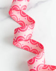 PRE ORDER NOVEMBER 2025 - Color Pop Webbing Sweet Scallops Pink 1 1/2" - KP Creates - PER QUARTER METRE