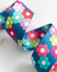 PRE ORDER NOVEMBER 2025 - Color Pop Webbing Hexie Garden 1 1/2" - KP Creates - PER QUARTER METRE