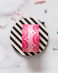 PRE ORDER NOVEMBER 2025 - Color Pop Webbing Sweet Scallops Pink 1 1/2" - KP Creates - PER QUARTER METRE